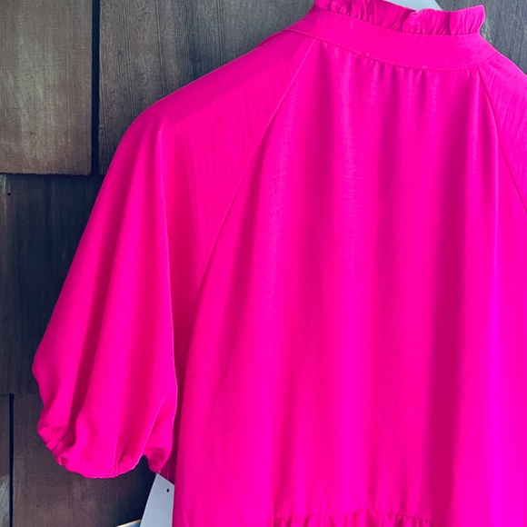 CeCe Ruffle Mock V-Neck Tiered Mini Youth Dress Women's Size М - Picture 15 of 15